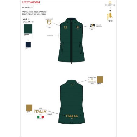 Dames bodywarmer slim fit Equestro X Fise 100