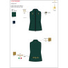 Dames bodywarmer slim fit Equestro X Fise 100 - Diepgroene salie / blauw bos