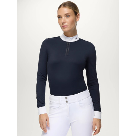Polo de concours Monica femme Rhinestone Tommy Hilfiger Equestrian manches longues