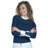 Polo Cassia Femme manches longues Flags & Cup - Bleu marine