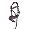 Lederen hoofdstel Manchester Hobby Horsing HKM - Zwart / fuchsia