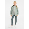 Veste imperméable Horze Fiora capuche escamotable Young Rider - Vert milieu
