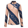 Top HV Polo Gwenny print femme - Marine