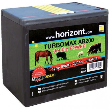 Batterij Horizont Turbomax AB200 9 V - 200 Ah