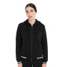 Sweatshirt à capuche zippée femme Equestro - Noir / noir