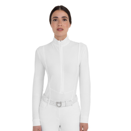Dameswedstrijdpolo van wintertechnische stof Equestro dames