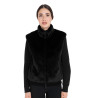 Veste sans manches femme en fausse fourrure Equestro - Noir