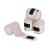 Werkbandages van fleece met elastiek Equestro - Wit zand