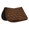 Tapis de selle de saut effet daim avec strass Equestro - Liqueur de café