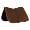 Tapis de dressage effet daim avec strass Equestro - Liqueur de café
