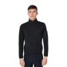 Herenfleece met hoge kraag van fleece met driekwart ritssluiting Equestro heren - Zwart