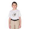 Meisjes T-shirt Born To Be Wild van katoen Equestro kinderen - Wit