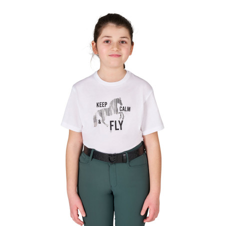 Meisjes-T-shirt Keep Calm & Fly in katoen Equestro kinderen