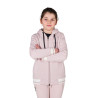 Unisex kinderhoodie met rits Equestro - Violet vilt / zandwit