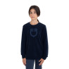 Sweatshirt à col rond enfant unisexe en polaire Equestro - Marine blazer