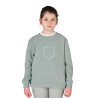 Sweatshirt à col rond enfant unisexe en polaire Equestro - Gris ardoise