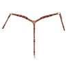 Collier de chasse avec décorations en cuir tressé Pool’s - Marron