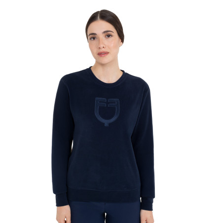 Dames sweatshirt met ronde hals in fleece Equestro