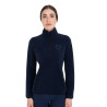 Damesfleece met hoge kraag in fleece met driekwart ritssluiting Equestro dames - Marineblazer