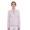 Damesfleece met hoge kraag in fleece met driekwart ritssluiting Equestro dames - Viltachtig violet