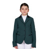Veste de concours Equestro enfant unisexe zippée et à boutons - Bosquet de pins