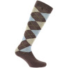 Chaussettes Equithème Argyle femme - Marron / bleu ciel
