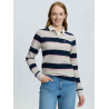 Sloane Stripe Rugbyshirt Stone LeMieux dames - Steen