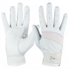 Gants cuir et mesh femme Horze - Blanc