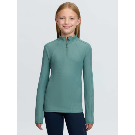 T-shirt technique côtelé Raye LeMieux Young Rider
