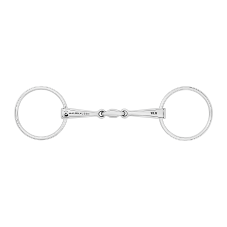 Mors de filet avec système de verouillage brisure double Waldhausen