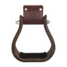 Western stijgbeugel van hout met antislip rubberen zitting Westwood - Donkerbruin