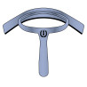 PVC gebogen warmte mes met rubber Imperial Riding - Blauw morning metallic