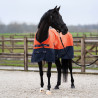 Couverture de paddock Imperial Riding Limited 100gr avec couvre-cou - Orange / marine