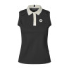 Polo sans manche femme en piqué KLLaura Kingsland - Noir