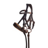 Bridon cuir Or rose Hobby Horsing HKM - Marron