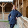Lange parka Brooke Horze dames - Donker marineblauw