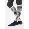 Chaussette Pénélope Concours - Rayé marine / crème