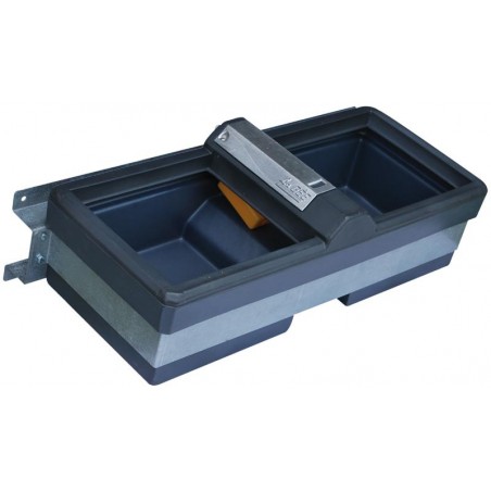 Polybac 72M dubbele drinkbak met binnenrand en bevestigingssteun La Gée