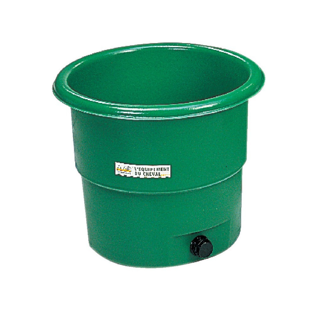 Bac Rectangulaire Galvanisé Kerbl 35 Litres Pour Cheval - Tubes Ronds, Bouchon D'Écoulement 15mm
