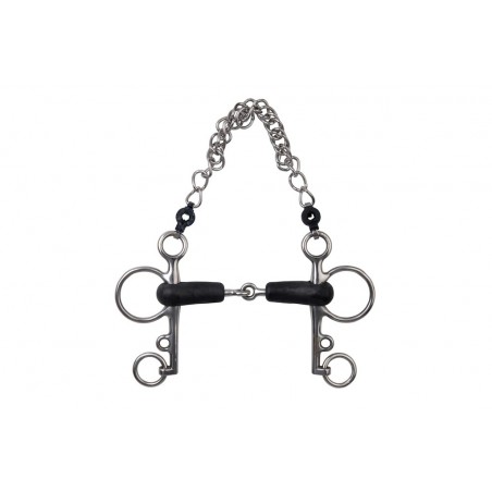 Mors Pelham Metalab caoutchouc brisé