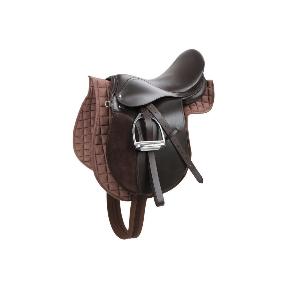 Selle Mixte Cuir FelsBach 17,5 Pouces – Idéale Vènerie – Neuve Avec Défauts Mineurs