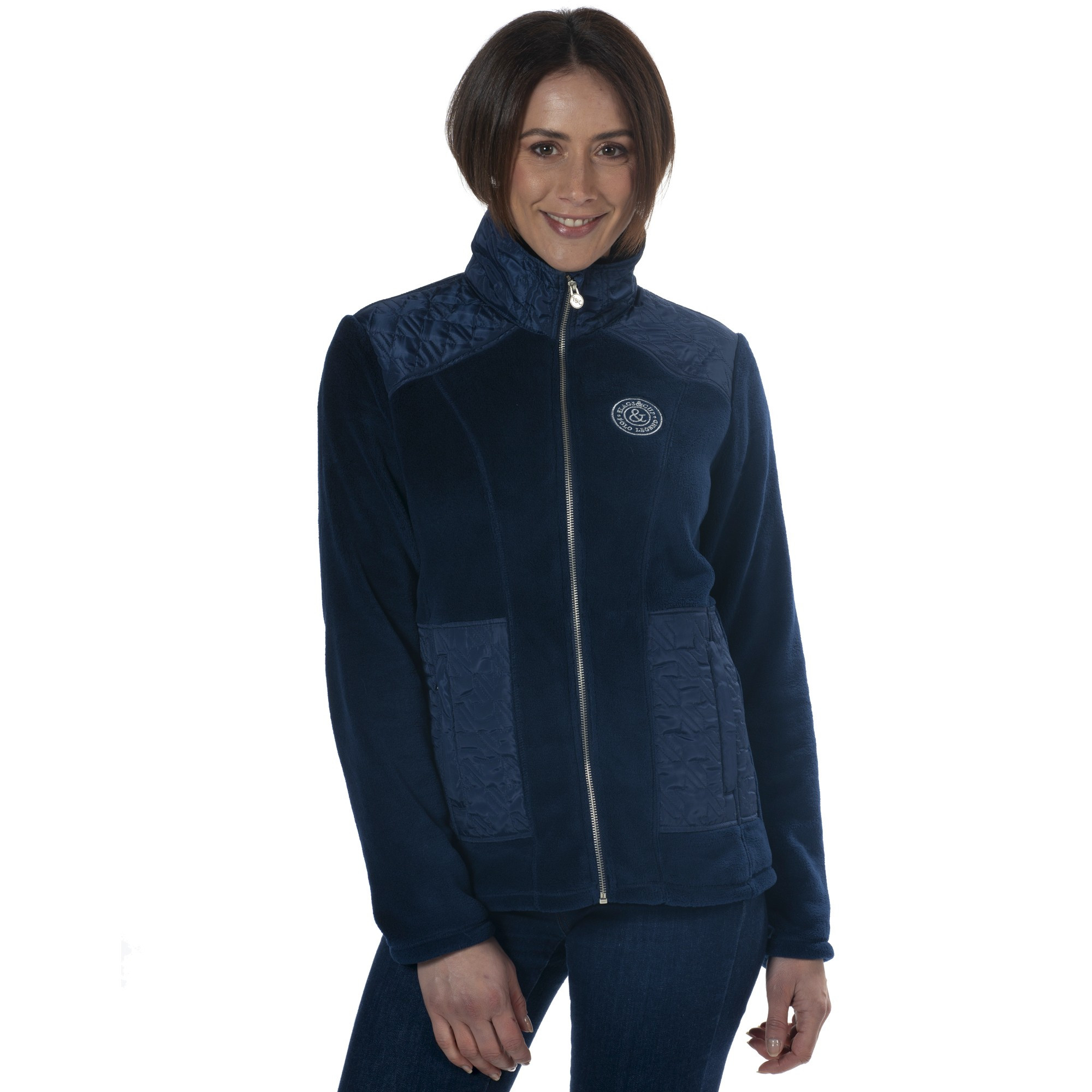 Damen-Fleecejacke Haisla Flags & Cup Marineblauw