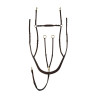 Collier de chasse Belgravia combinée avec martingale Horze - Marron foncé