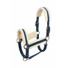 Licol Marquess avec doublure en fausse fourrure Horze - Bleu marine foncé