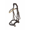 Anatomisch hoofdstel Horze Highbury frontriem met strass - Donkerbruin
