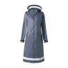 Lange damesregenjas Horze Hazel met splitten - Donker marineblauw