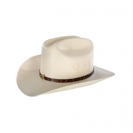 Chapeau western en paille rigide enfant