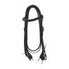 Bridon western Lakota à fleurs avec rênes - Noir