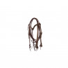 Bridon western Lakota avec rênes - Marron foncé
