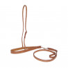 Noseband avec tie down Pool's en cuir basket - Marron foncé